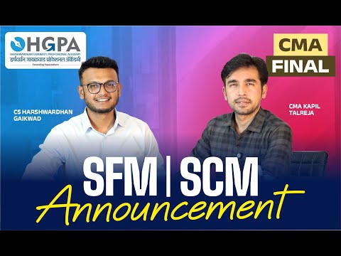 CMA FINAL FASTTRACK BATCH | DEC 24 EXAMS | SCM | SFM | HGPA CLASSES | REVISION BATCHES | CMA RESULT