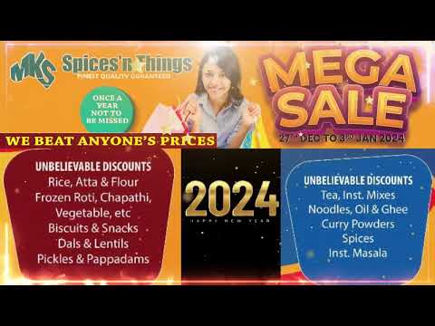 Australia Melbourne "MKS Spices and Things" 2024 Newyear Megasale announcement