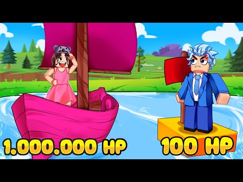 Angelazz vs her BROTHER in Roblox Build a Boat!