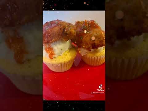 How to make hot wing cupcakes