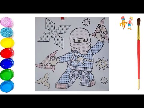 Как раскрасить ЛЕГО водного / Раскраски мультик для детей / Lego Ninjago / Детская Комната РАСКРАСКИ