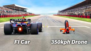 World's Fastest Camera Drone Vs F1 Car (ft. Max Verstappen)