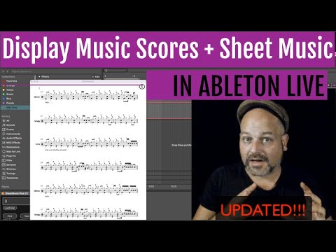 How to display sheet music and music scores in Ableton Live