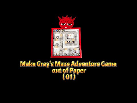 Make Gray’s Maze Adventure Game out of paper(01)#papercraft #diy#sprunki#shorts#funny