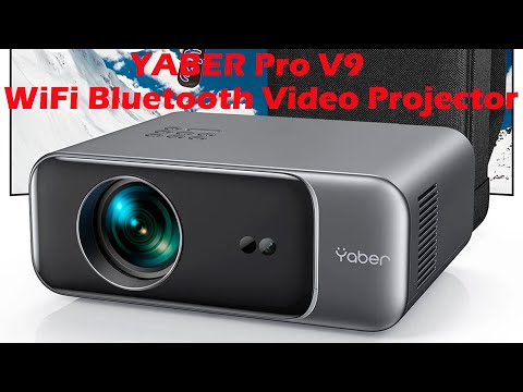 YABER Pro V9 WiFi Bluetooth Video Projector 500 ANSI with WiFi 6 and Autofocus/6D Keystone Native