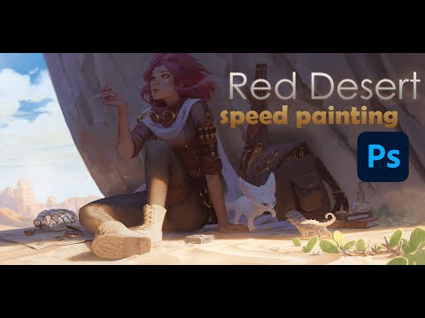 Red Desert - speed painting (Time-lapse)