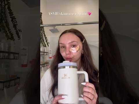 asmr skincare routine🤍 #asmr #skincare #thatgirl #aesthetic #selfcare