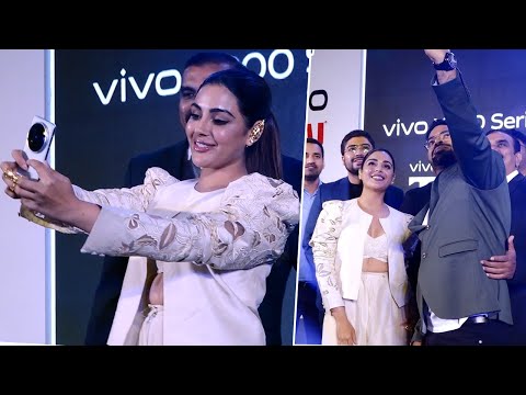 Actress Samyuktha Menon Unveils VIVO X200 Series @ Hyderabad | Manastars