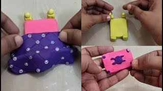 How to make a Mini Bed room  set using play doh/ Miniature Bed room set with clay