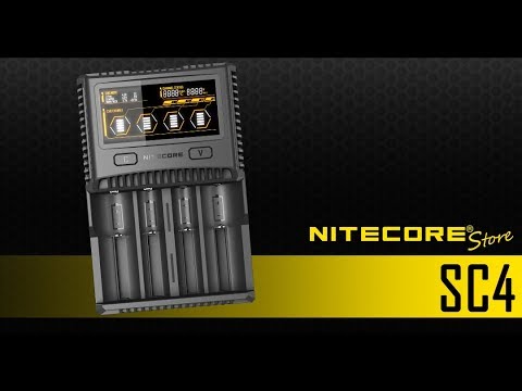 Nitecore SC4 Superb Charger 4-Bay Battery Charger for 18650, 16340, 26650, 14500 and more