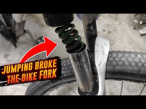 Repairing a Bike Suspension Fork After a Jump Gone Wrong - Epic Recovery!