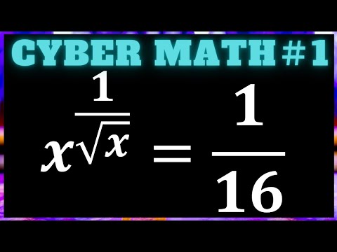 【CYBER MATH 】指数方程式を解こう！ x^{1/sqrt(x)}=1/16