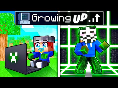 Growing UP as a HACKER in Minecraft!