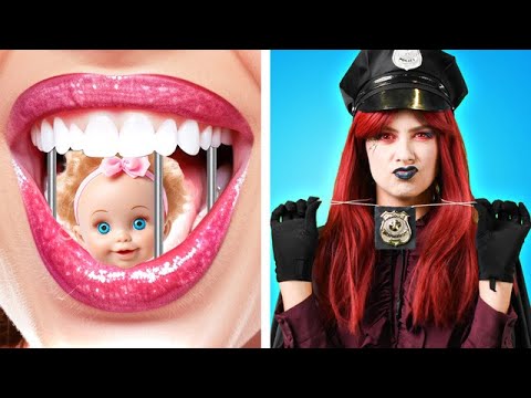 Good Barbie Babysitter 🎀 VS Bad Vampire Babysitter 🩸 from JAIL! Parenting Tips by ChaCha!