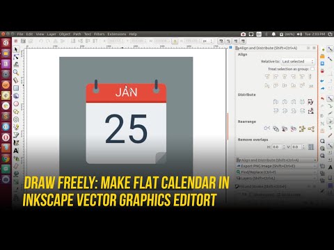 How to Create Flat Calendar Icon Design in Inkscape Vector Graphics Editor