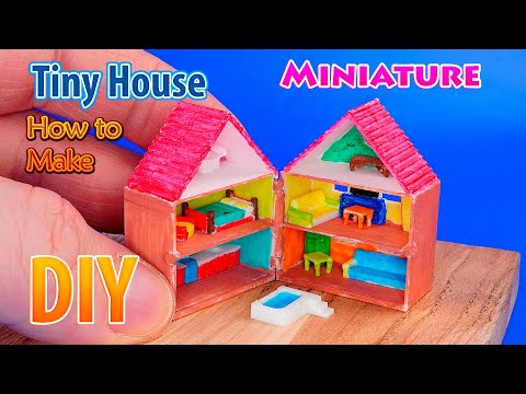 DIY Miniature Tiny House | DollHouse | No Polymer Clay!