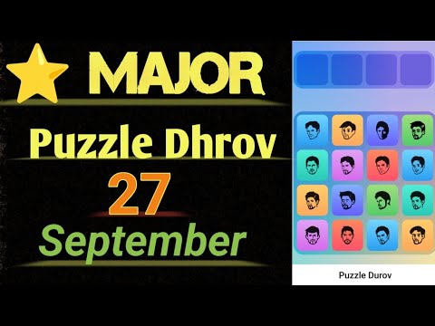 Major Puzzle Dhrov Combo 27 September | Daily Combo | Telegram Bot