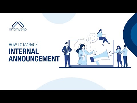 Learn How to Use Internal Announcement | AntMyERP - Hindi