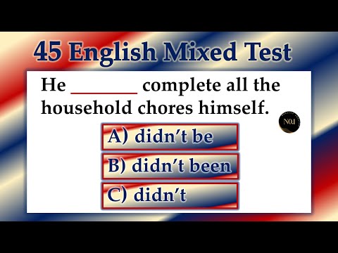 45 Test - English | Present Past & Future - All 12 Tenses Quiz in English | No.1 Quality English