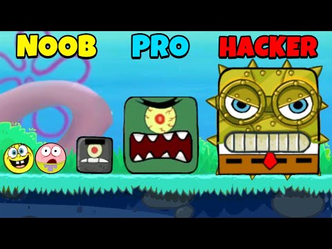 NOOB vs PRO vs HACKER - Sponge Bob Red Ball 4