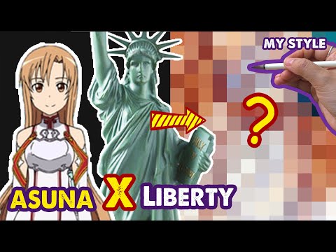 Drawing: How Asuna Was Goddess of Liberty - Fusion | Huta Chan Studio