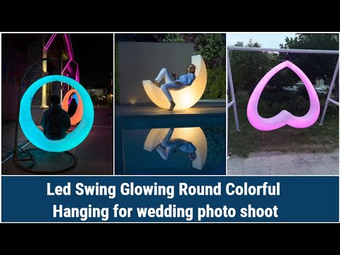 Led Swing Glowing Round Colorful Hanging for wedding photo shoot