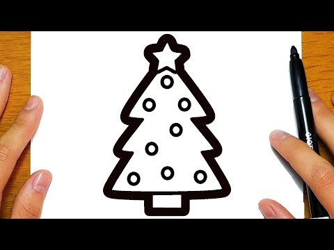 HOW TO DRAW A CHRISTMAS TREE | Easy drawings