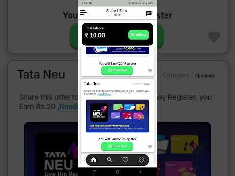 New Earning App Share On WhatsApp and win More Money#HACKERMEEMA