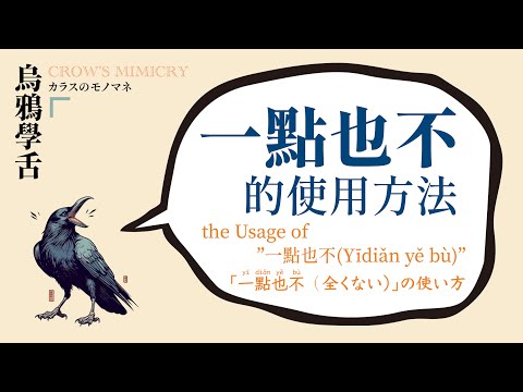 「一點也不」的使用方法/ the Usage of "一點也不(yìdiǎn yě bù) " / 「一點也不」の使い方