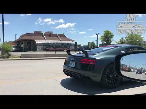 Worlds Loudest R8 V10 Plus! Fi Straight Pipe Exhaust Audi R8 F1 Sounds