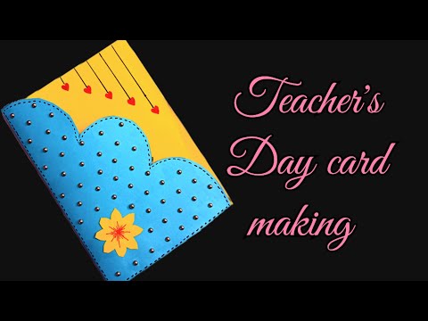 DIY Teacher's Day card making idea, Teacher's Day card making idea easy, Handmade Teacher's Day card