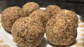 Flax seed sesame seed laddu with dates. Father's day special. #flaxseeds #sesameseeds #sesame #laddu