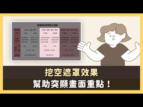 《教學簡報設計方法》- 挖空遮罩效果 幫助突顯畫面重點！