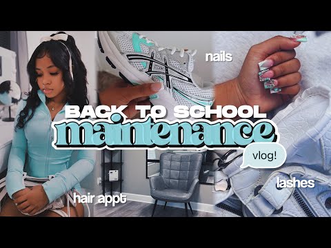 BACK TO SCHOOL MAINTENANCE VLOG ♡ | hair, nails, lashes, etc | Victory Marrie