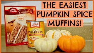 2 INGREDIENT PUMPKIN SPICE MUFFINS!