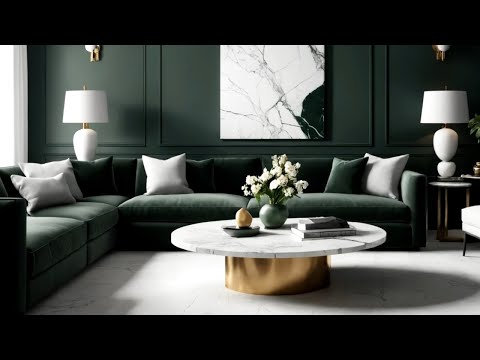 34 Stylish Dark Green Living Rooms, Interior Design Ideas