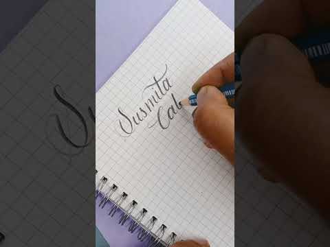 Calligraphy with pencil.