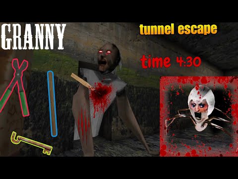 GRANNY 1.8 gameplay.. || Tunnel Escape in nightmare + impossible 4:45 Granny chapter 1...🙏