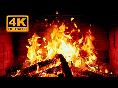 🔥 Cozy Fireplace 4K (12 HOURS). Fireplace with Crackling Fire Sounds. Fireplace Ambience