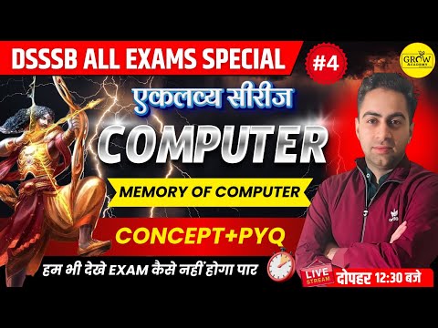 Computer Class - 4 | Memory Of The Computer | Ekalavya Series | Deepak Sir | Grow Academy