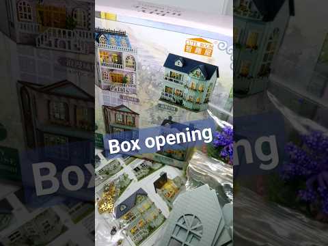 DIY miniature dollhouse kit "Warm house" box opening #Shorts #diydollhouse #miniaturedollhouse