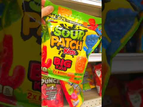 Sour Patch Strawberry | Big Chewy Nerds | M&M chocolate minis sour gummy halloween candy #shorts