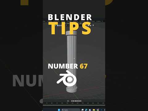 Blender Tip 67 Create a Pillar ✔️ #blender #blender3d #blendertutorial #tutorial