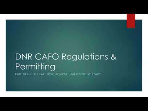 ECC Ag Ordinance Review Special Committee - DNR CAFO Review 01.15.19