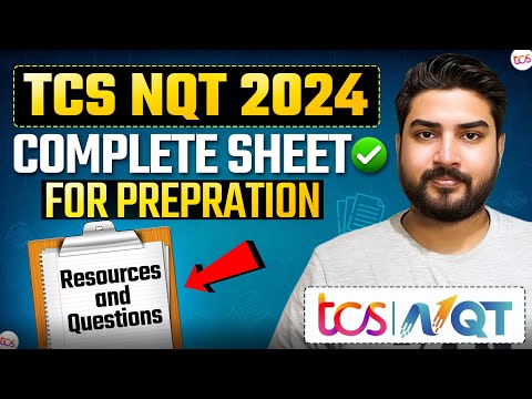 TCS NQT Complete Sheet for Preparation | Crack All Rounds 🔥