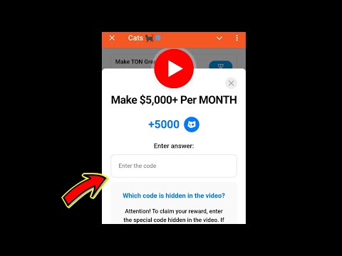 Make $5,000+ Per MONTH Cats Code | Make $5000+ Per Month cats video code today