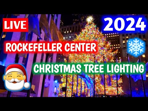 🎄 Rockefeller Center Christmas Tree Lighting 2024 NYC LIVE ✨️