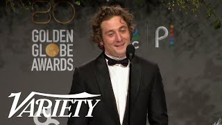 Jeremy Allen White's Full Press Room Speech at the Golden Globes