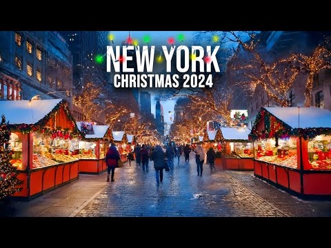 NYC Christmas Walk 2024 ✨ 4K NYC Christmas Market Tour Union Square Holiday Market 2024