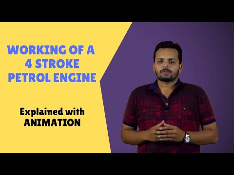 How does a four stroke petrol engine work? Explained through animation | Mechanical Engineering